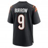 Miesten Cincinnati Bengals NFL Pelipaita Joe Burrow 9 Nike Musta 2021 NFL Draft
